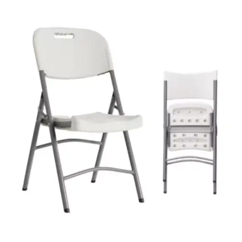 Folding chairs display side view