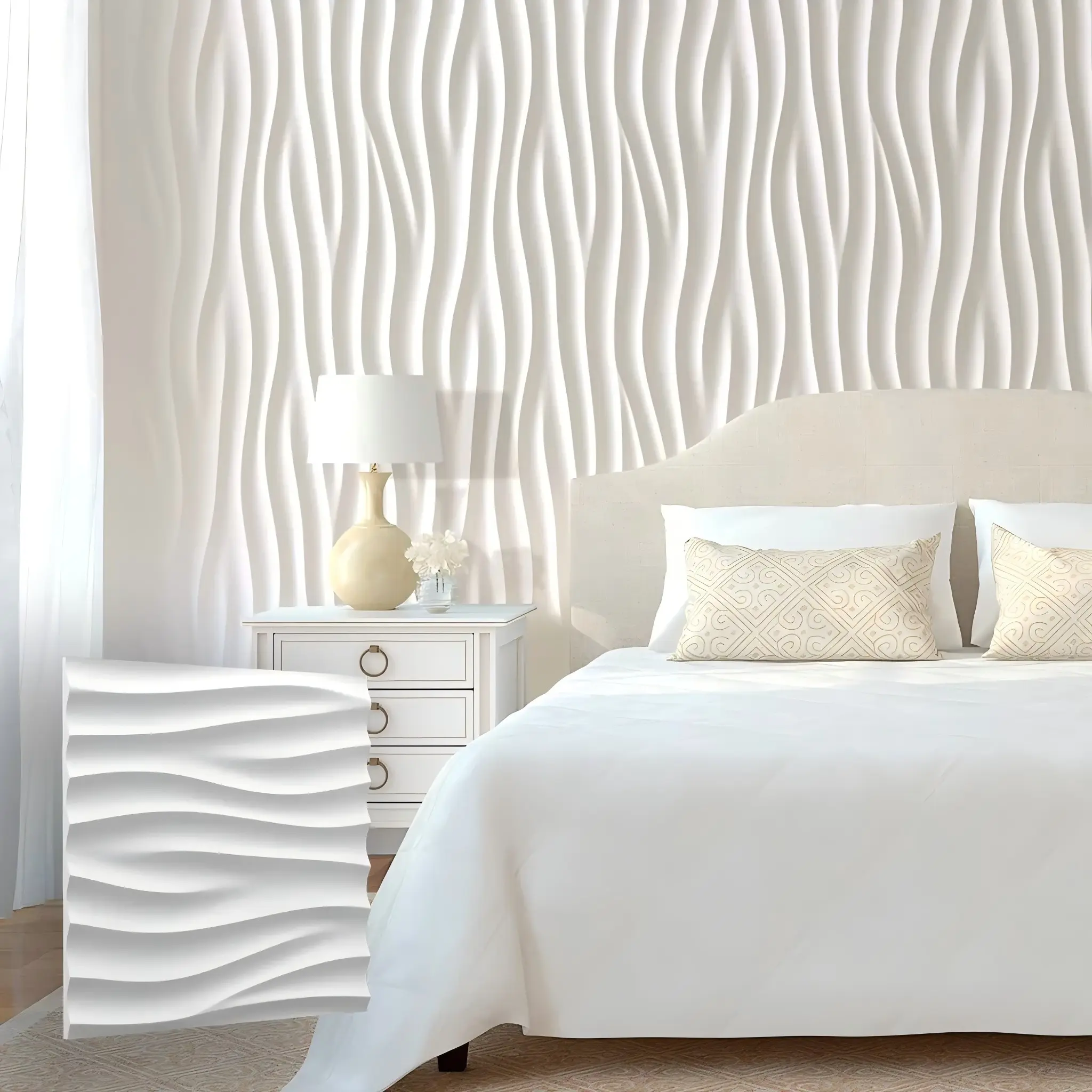 Wave Pattern PVC Wall Panels Application