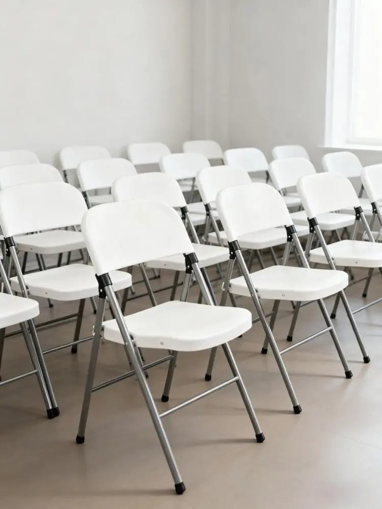 China White folding chair, a multi-functional and easy-to-store office and leisure chair Suppliers, Service