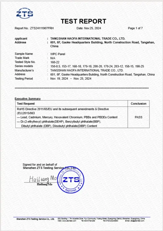 WPC exterior cladding packaging and shipment