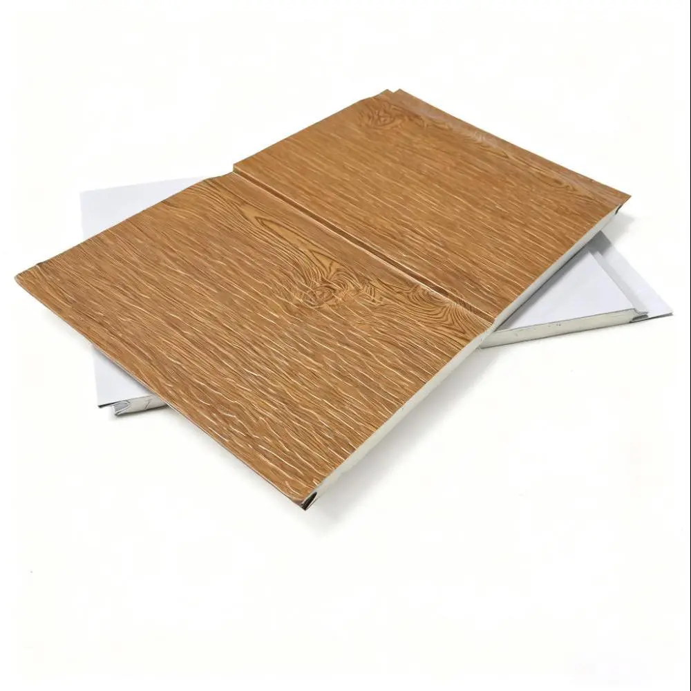 China The light luxury wood-grain imitation insulation wall panel is a new type of energy-saving material for sound insulation and heat insulation Company, Companies