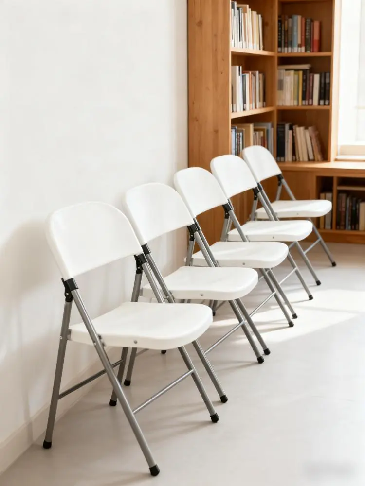 China White folding chair, a multi-functional and easy-to-store office and leisure chair Suppliers, Service