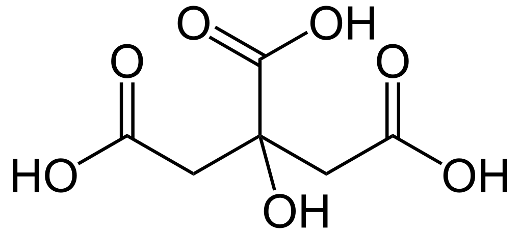 Citric Acid Chemical Structure
