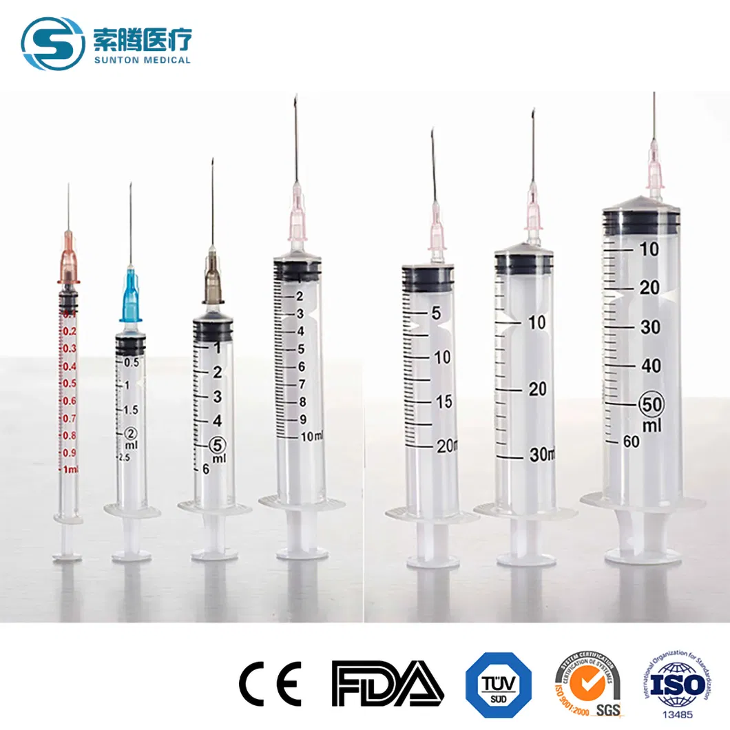 Fabricante de Seringas Plásticas Descartáveis Sunton 3cc Seringas de Insulina da China 0.5ml Seringa Plástica Automática com Luer Lock Seringa de Segurança com Agulha