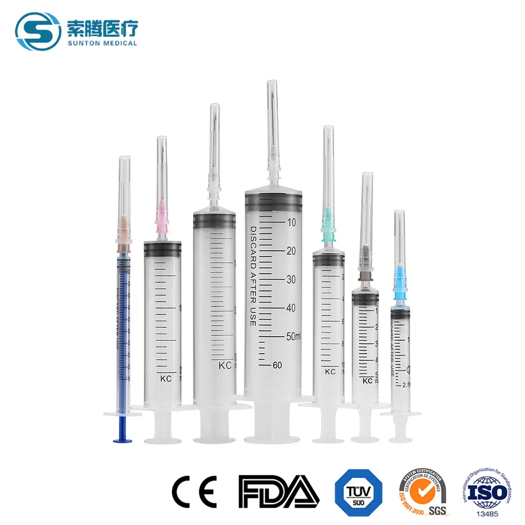 Fabricante de Seringas Plásticas Descartáveis Sunton 3cc Seringas de Insulina da China 0.5ml Seringa Plástica Automática com Luer Lock Seringa de Segurança com Agulha