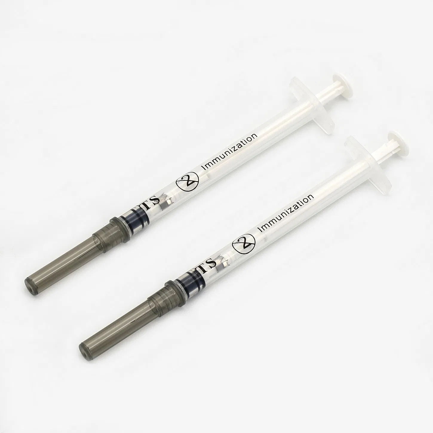 Seringa automática de segurança descartável médica com bloqueio, transparente, de baixo resíduo, dose fixa e desativação automática com agulha