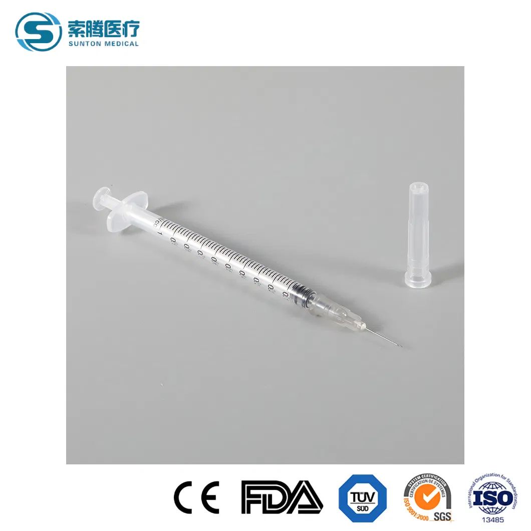 Fabricante de Seringas Plásticas Descartáveis Sunton 3cc Seringas de Insulina da China 0.5ml Seringa Plástica Automática com Luer Lock Seringa de Segurança com Agulha