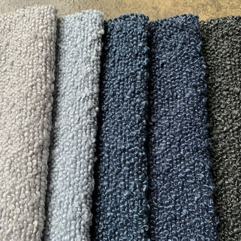 Hot Outdoor Fabric Boucle Woven Decorative Upholstery Polyester Fabric for Furniture Sofa Chair Home Textile