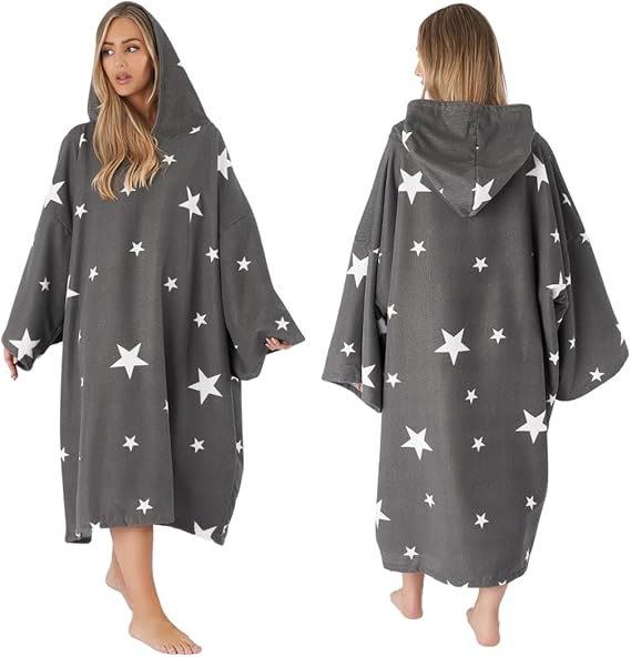 Eco-Friendly Waffle Beach Poncho Towel for Sand-Free Fun