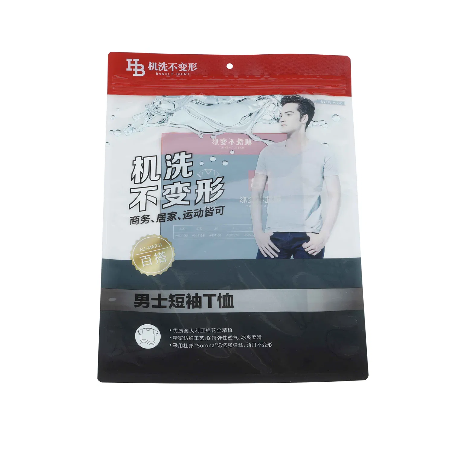Environmentally Friendly Sustainable Plastic Clothing Zipper Packaging Bags for Apparel Storage with Custom Printable Design Eco-Friendly Grade Material