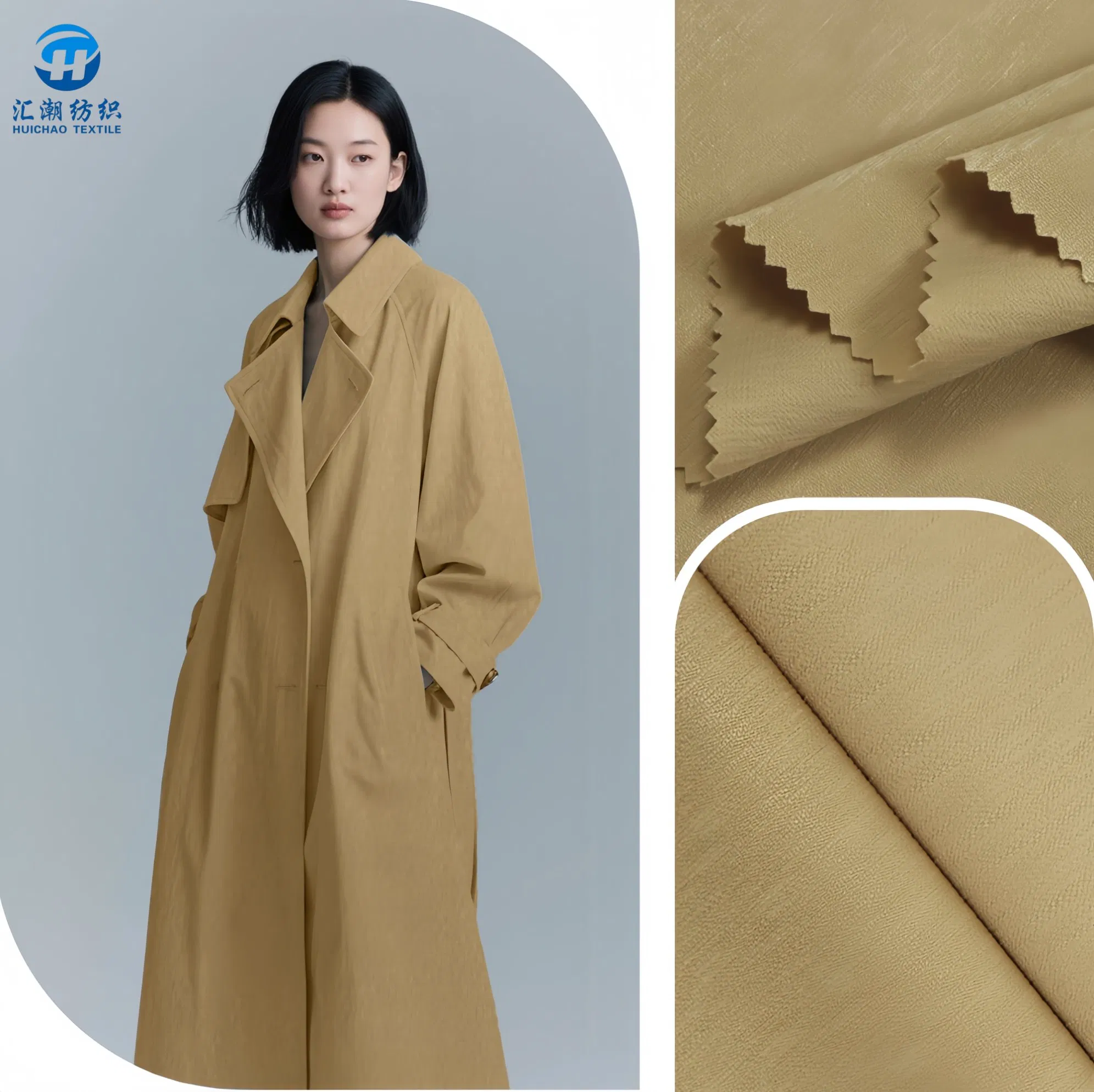 Durable Weather-Resistant Bark Crepe Jacquard Fabric 190GSM 259X107 Density for Outdoor Outerwear