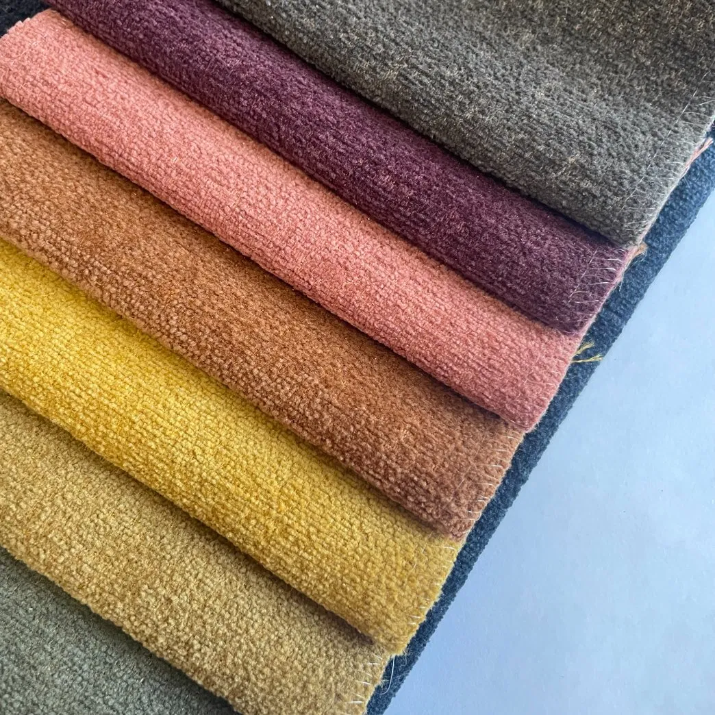 Dull Polyester Chenille Sofa Furniture Fabric for Bedding Couch Upholstery Cloth Decorative Material
