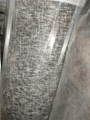 Hot Sale in Stock Decorative 100% Polyester Linen Look Upholstery Fabric