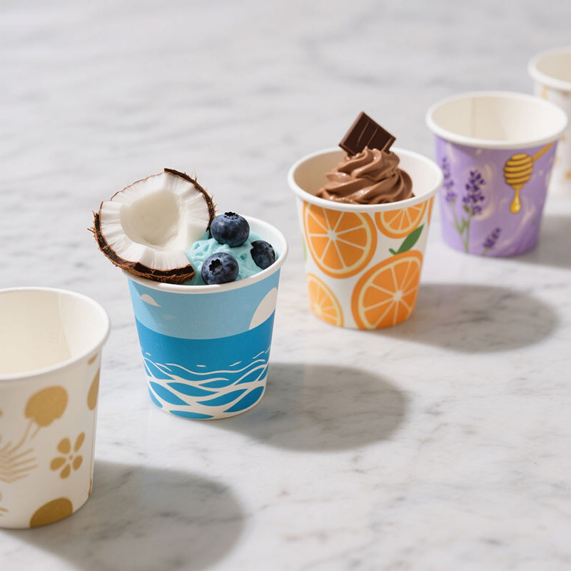 Eco-Friendly Paper Cups for Ice Cream and Sweet Treats