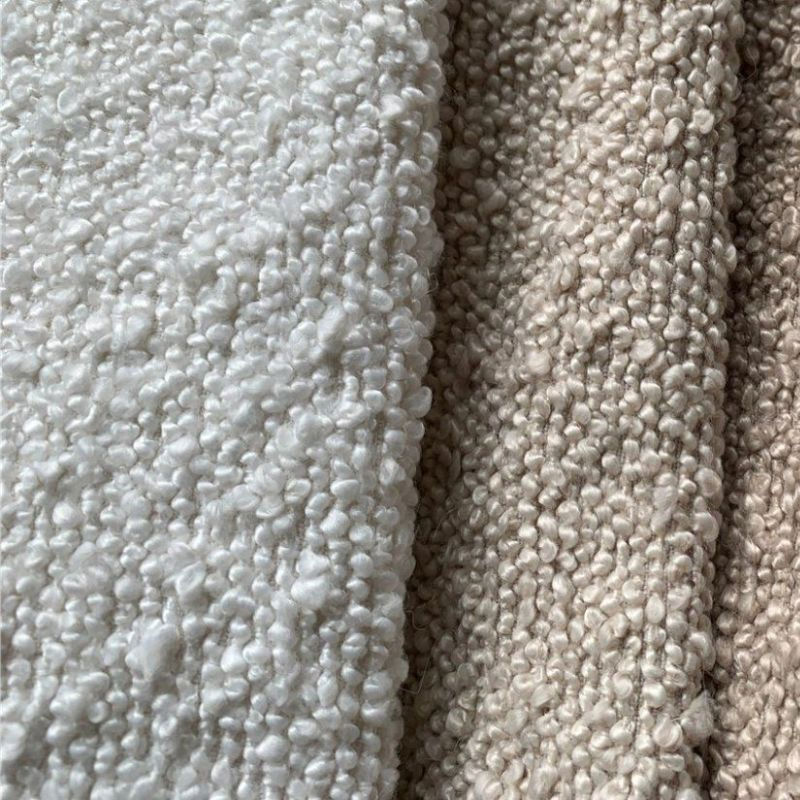 Hot Outdoor Fabric Boucle Woven Decorative Upholstery Polyester Fabric for Furniture Sofa Chair Home Textile