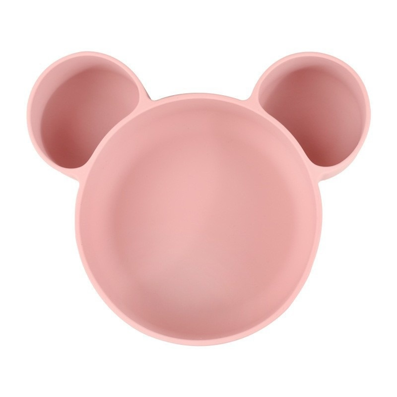 Silicone Baby Feeding Bowl with Lid Spoon and Eco-Friendly Design