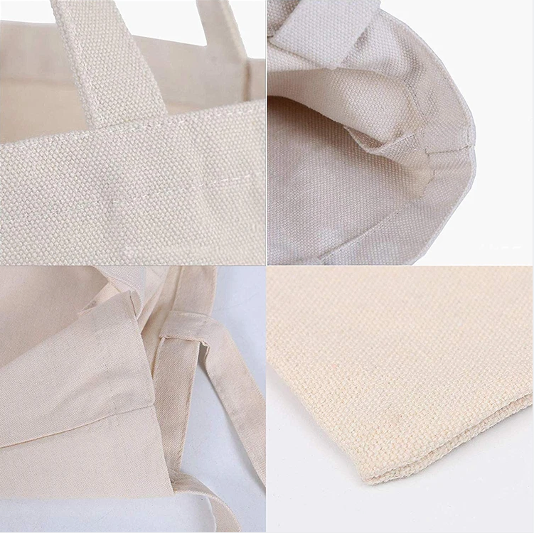 High Quality Eco Friendly 100% Cotton Custom Logo Personalized Canvas Tote Bag Large Size Fashion Shopping Bags Reusable Beach Travel Luxury Woman Handbag