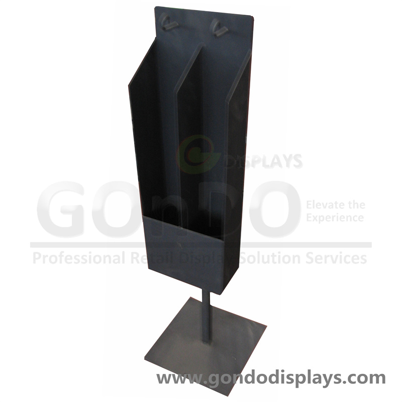 Retail Display Design 4-Sided Wooden Book Shelf with Metal Wire Shelves
