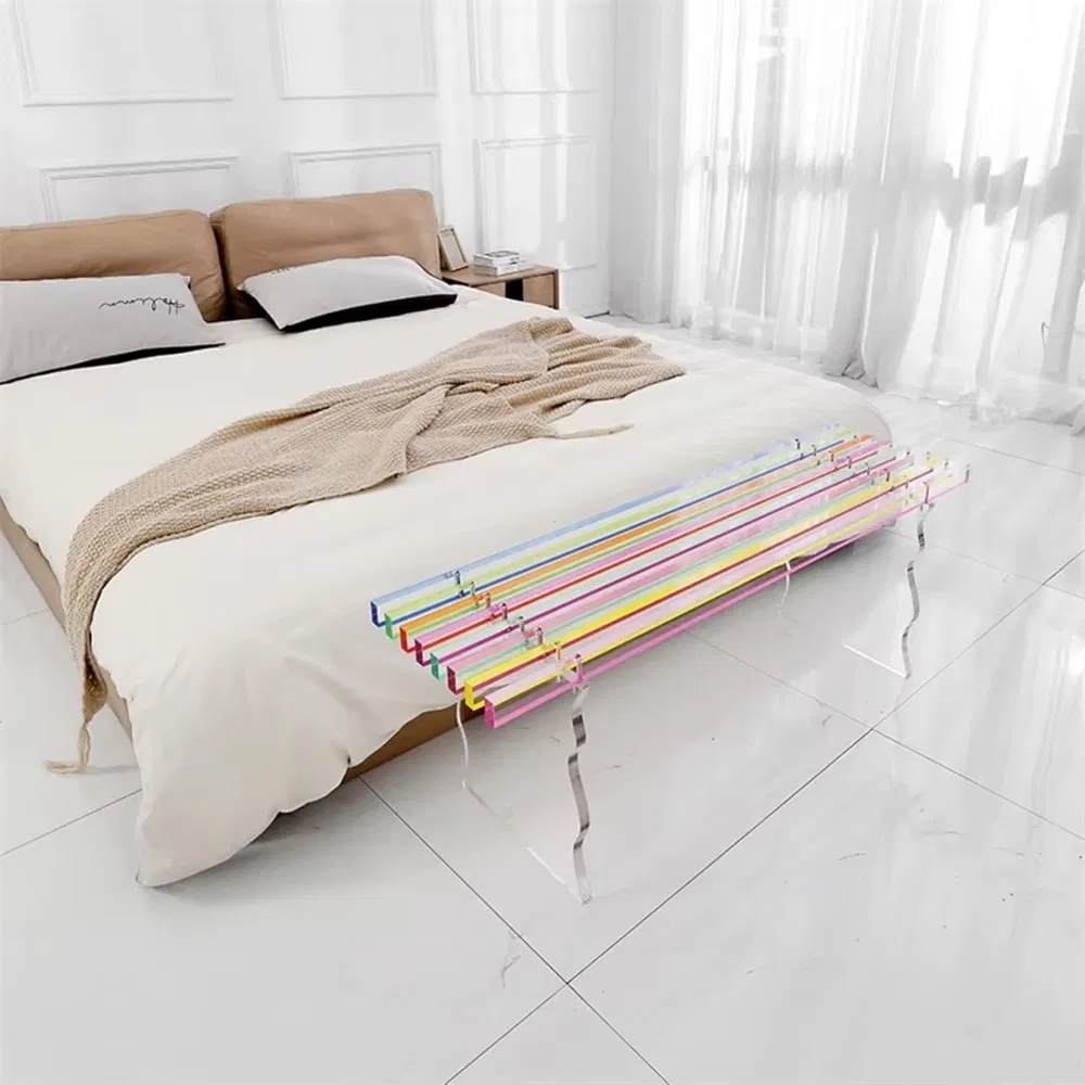 Stylish Acrylic Entryway Bench for Modern Home Decor