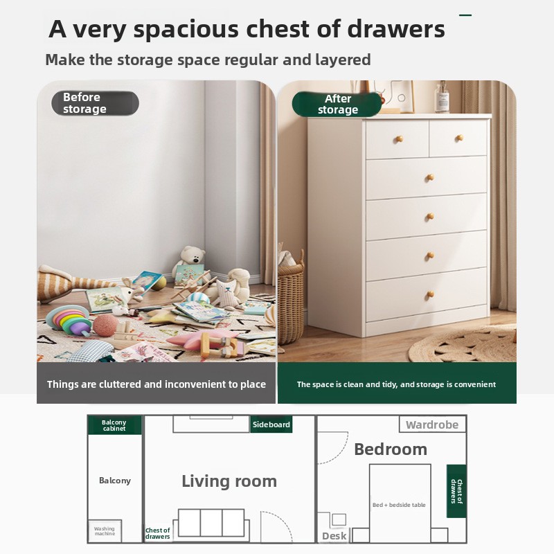 Cabinet Oversized Dresser Chest of Drawers Bedroom Storage Unit with Drawers