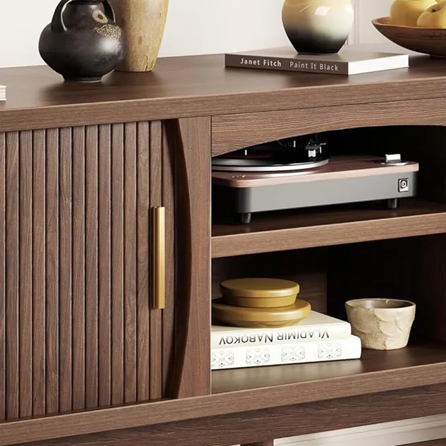 Modern Spacious Media Console for Stylish Living Room Storage