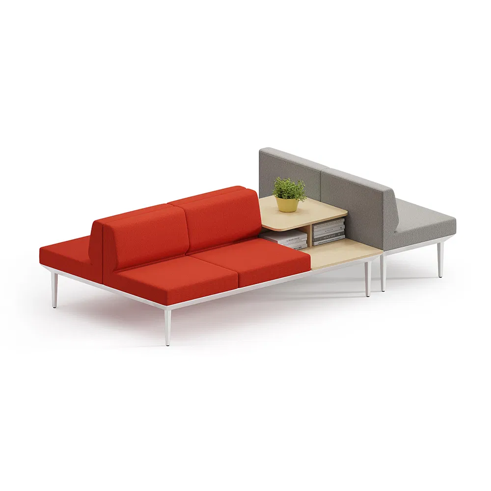 High Quality Commercial Furniture Reception Lounge Comfortable Corner Office Sofas Durable Sectional Fabric Sofa Set