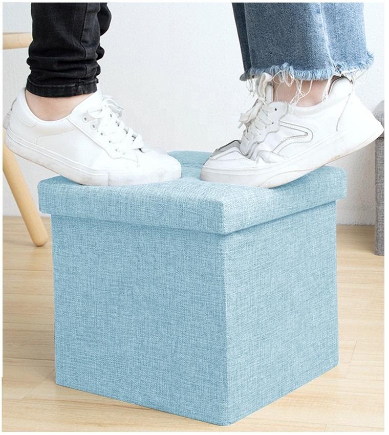 Wholesale Larger Foldable Storage Ottoman Footstool Bench Folding More Size Storage Stool