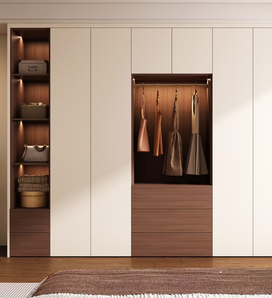 Factory-Direct Traditional Vintage-Style Durable High-Space-Utilization Bounce-Back Wood Eco-Friendly Easy Assemble Assembled