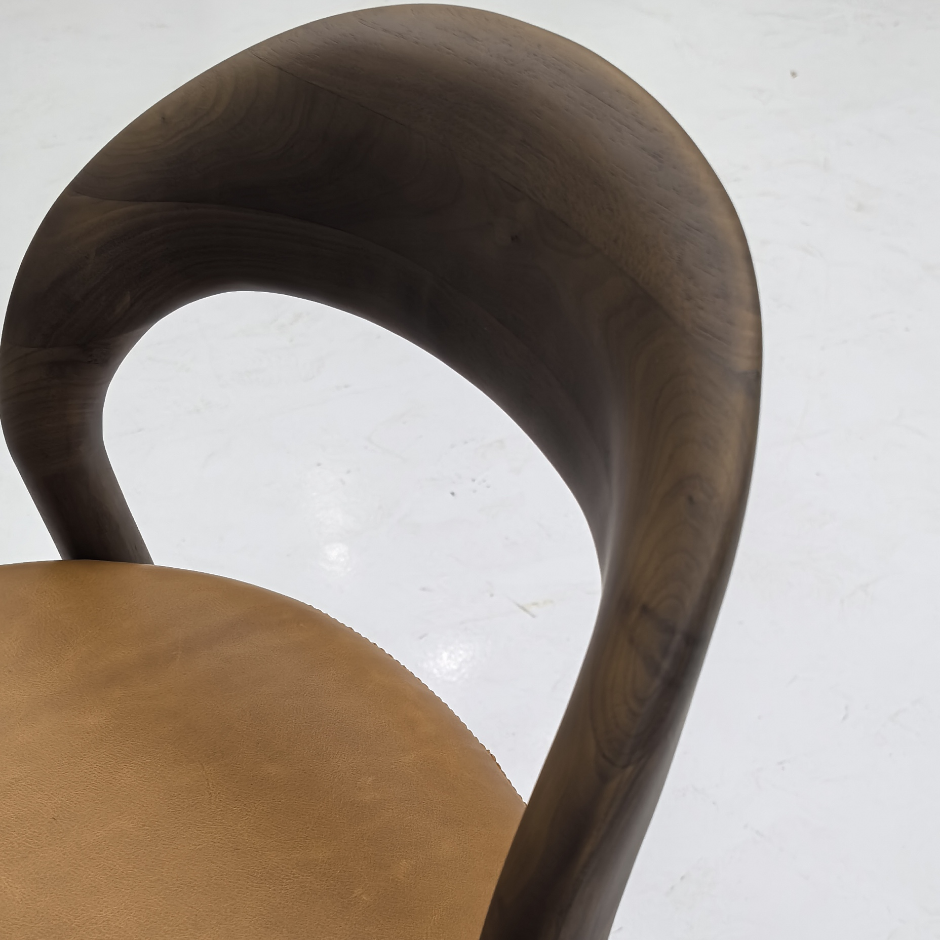 Modern Walnut Solid Wood Bar Chair Upholstered PU Leather Counter Stool Commercial Restaurant Cafe High Bar Seating Furniture