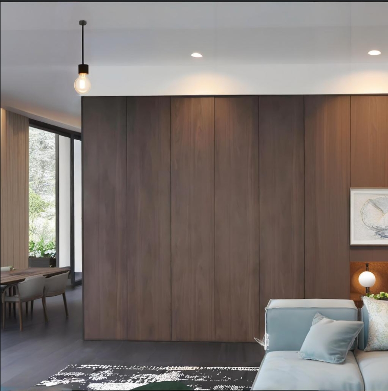 Contemporary Multi-Functional Bedroom Furniture Modern Wooden Wardrobe Cabinet