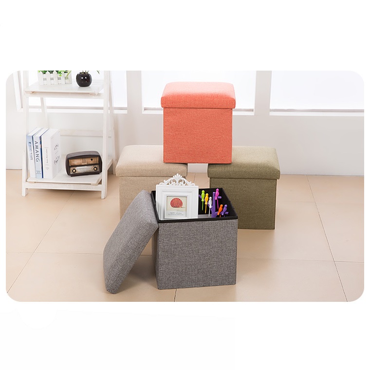 Wholesale Larger Foldable Storage Ottoman Footstool Bench Folding More Size Storage Stool