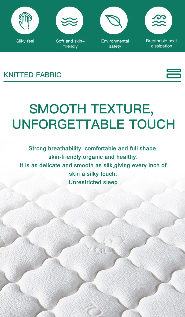 Removable Cover Pocket Spring Hotel Living Bedroom Furniture Memory Foam Bed Mattress