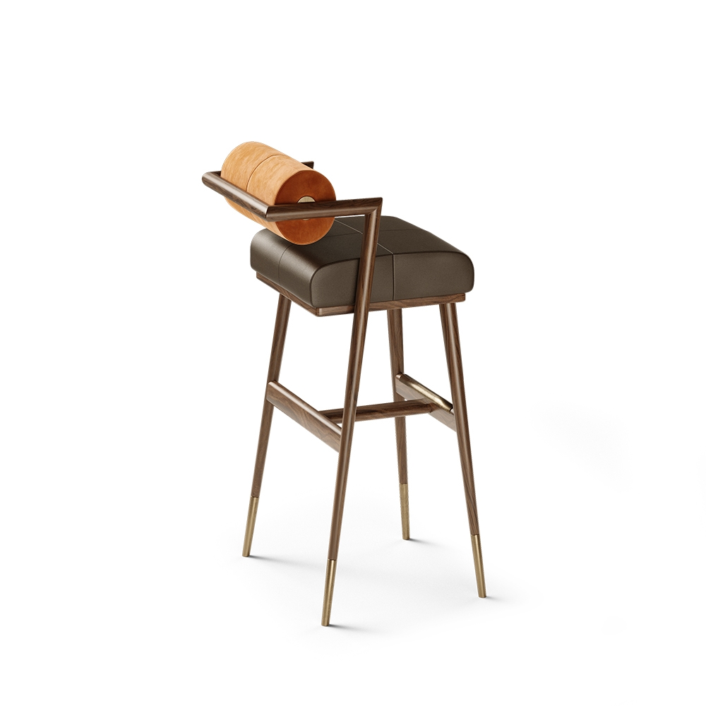 Factory Direct Sale Lightweight Steel Golden Frame Bar Stool High Chairs