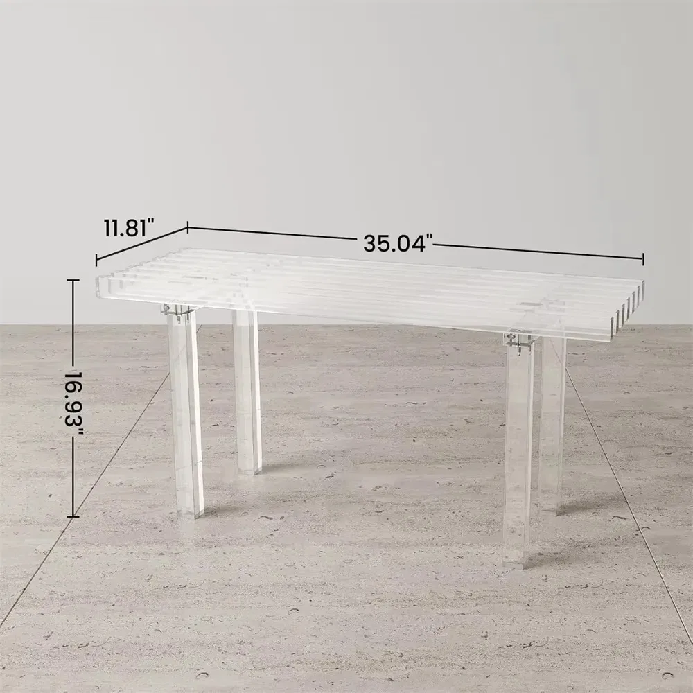 Stylish Acrylic Entryway Bench for Modern Home Decor