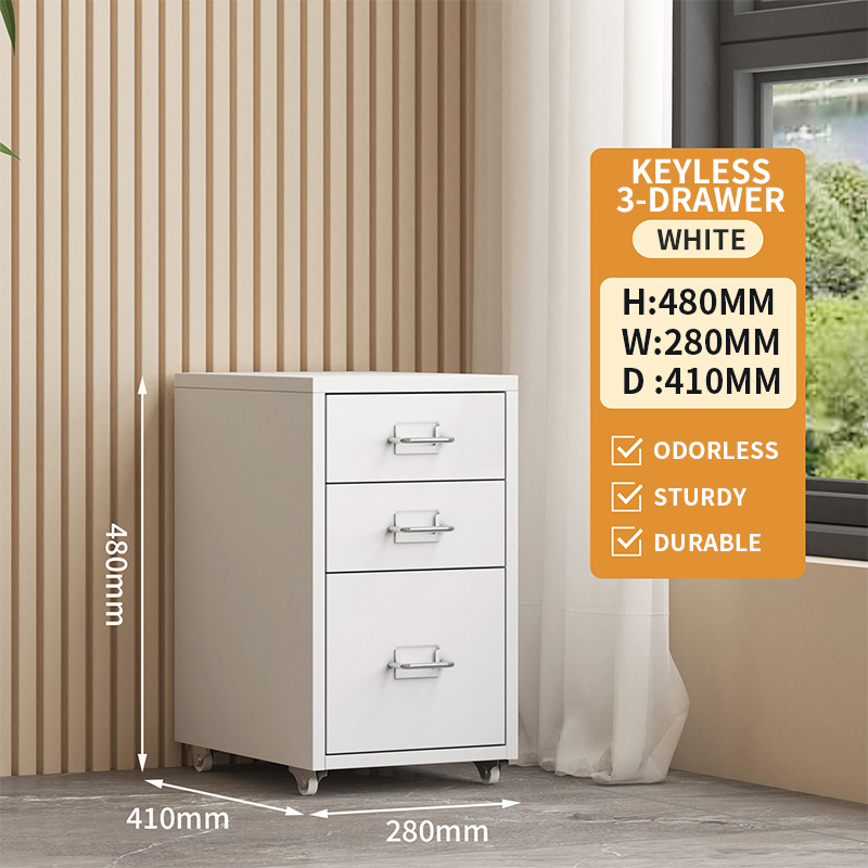 Three Chest Of Drawers Metal File Cabinet Metal Sideboard With Lock Under Desk Filing Cabinet Office Furniture For School Home