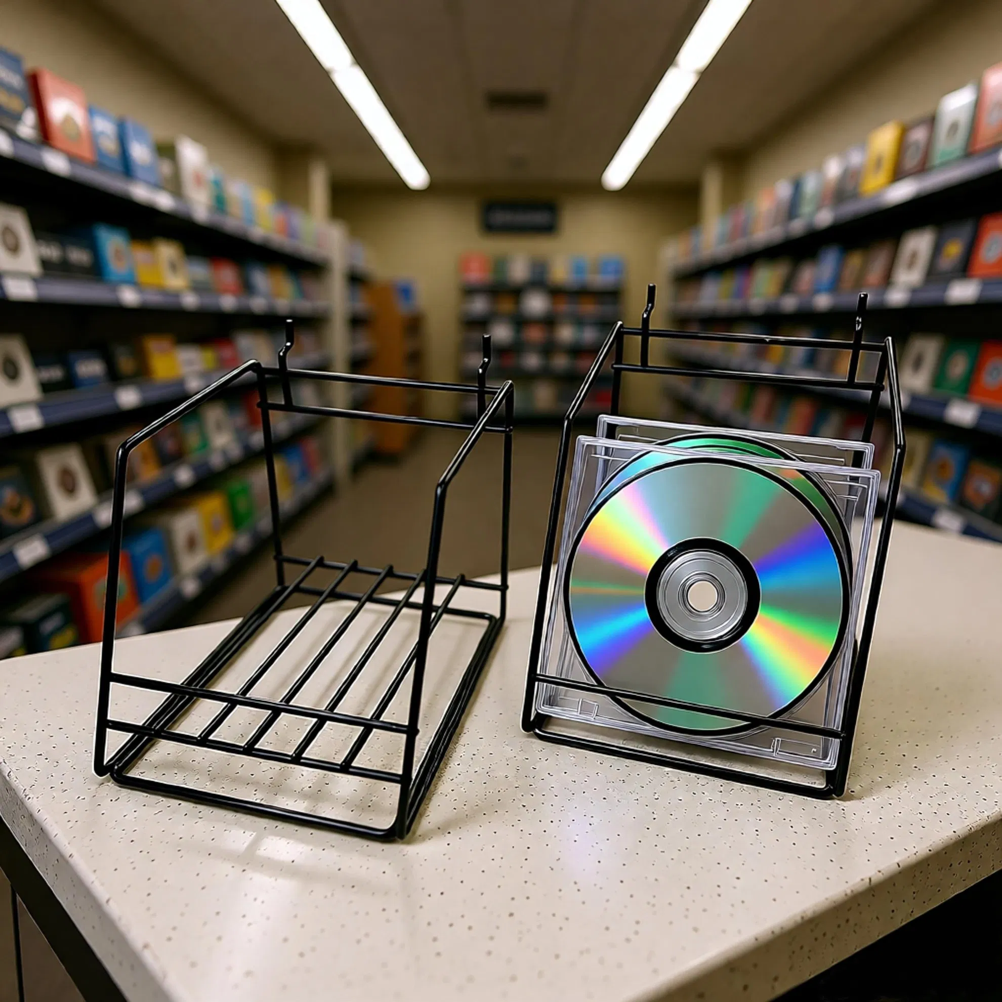 Hot Sale Vinyl Record Storage Rack Desktop CD Display Rack Book Shelf Magazine Organizer