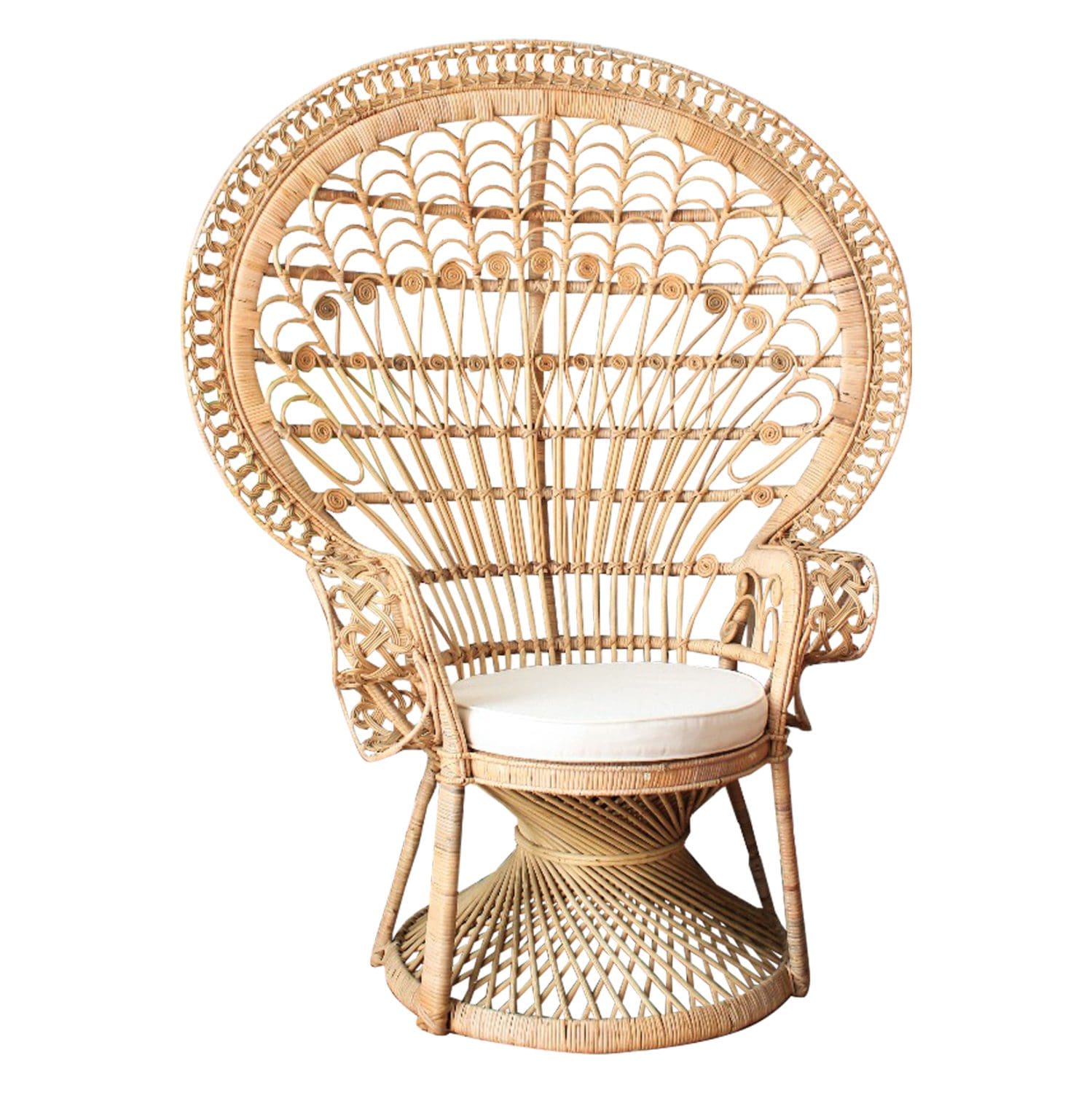 Handwoven Rattan Peacock Chair