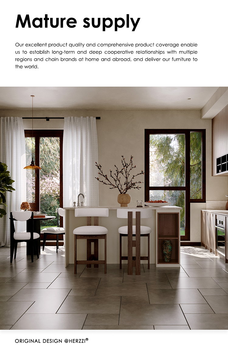 Nordic Luxury Solid Wood Bar Stools with Backrest Fixed Height Upholstered Counter Stools for Kitchen Bar