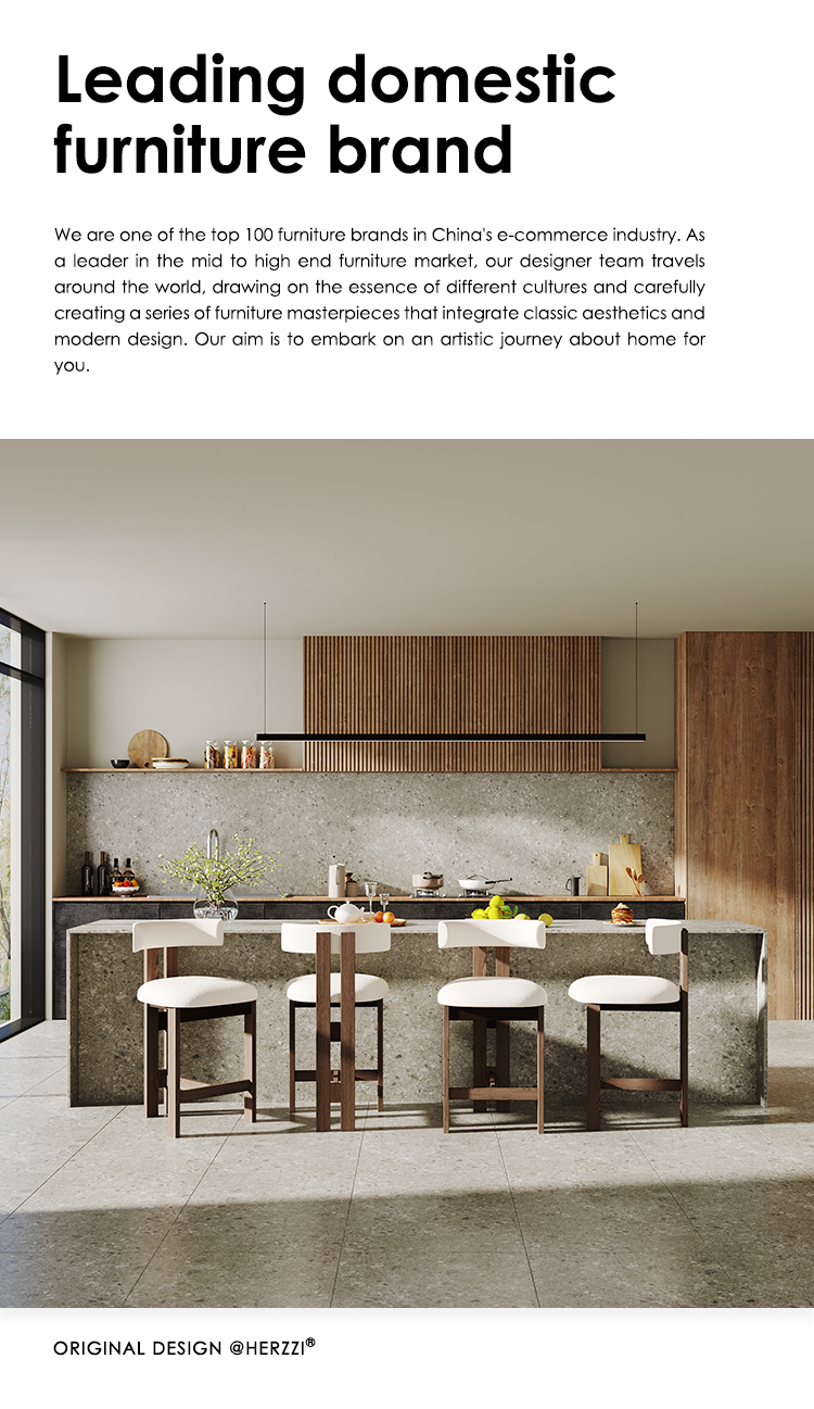 Nordic Luxury Solid Wood Bar Stools with Backrest Fixed Height Upholstered Counter Stools for Kitchen Bar