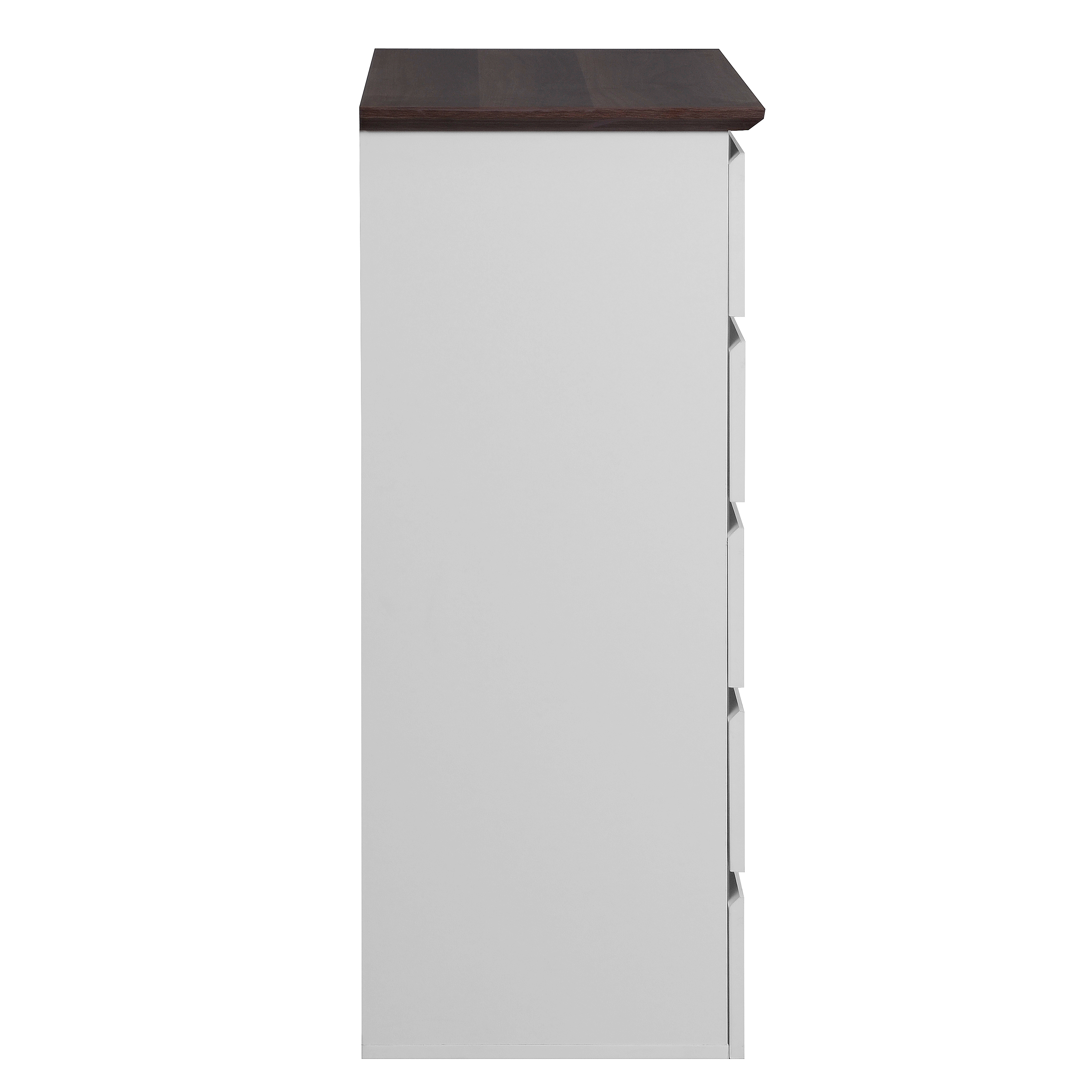 OE HOME 5-Drawer Modern European Dresser for Bedroom Convertible White Walnut Color Storage Chest Cabinet