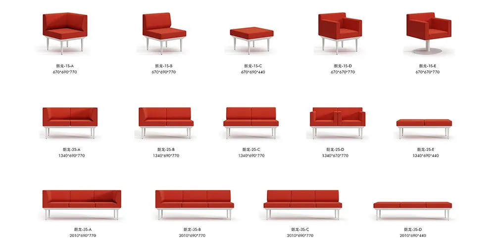High Quality Commercial Furniture Reception Lounge Comfortable Corner Office Sofas Durable Sectional Fabric Sofa Set