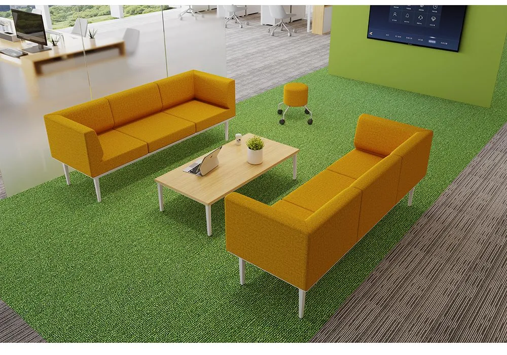 High Quality Commercial Furniture Reception Lounge Comfortable Corner Office Sofas Durable Sectional Fabric Sofa Set