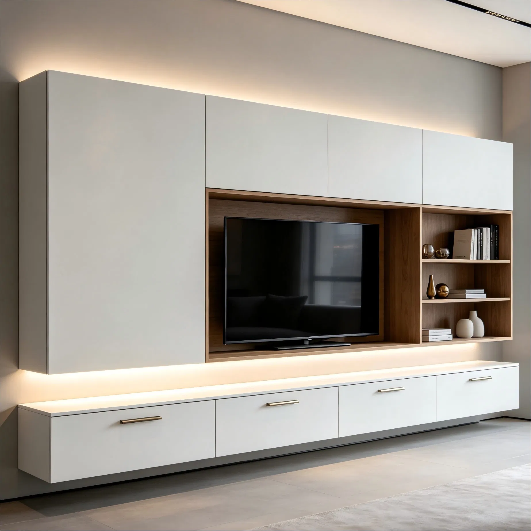 Modern Wholesale Anbangni / OEM Brand Available Wall Mounted Installation Media Console