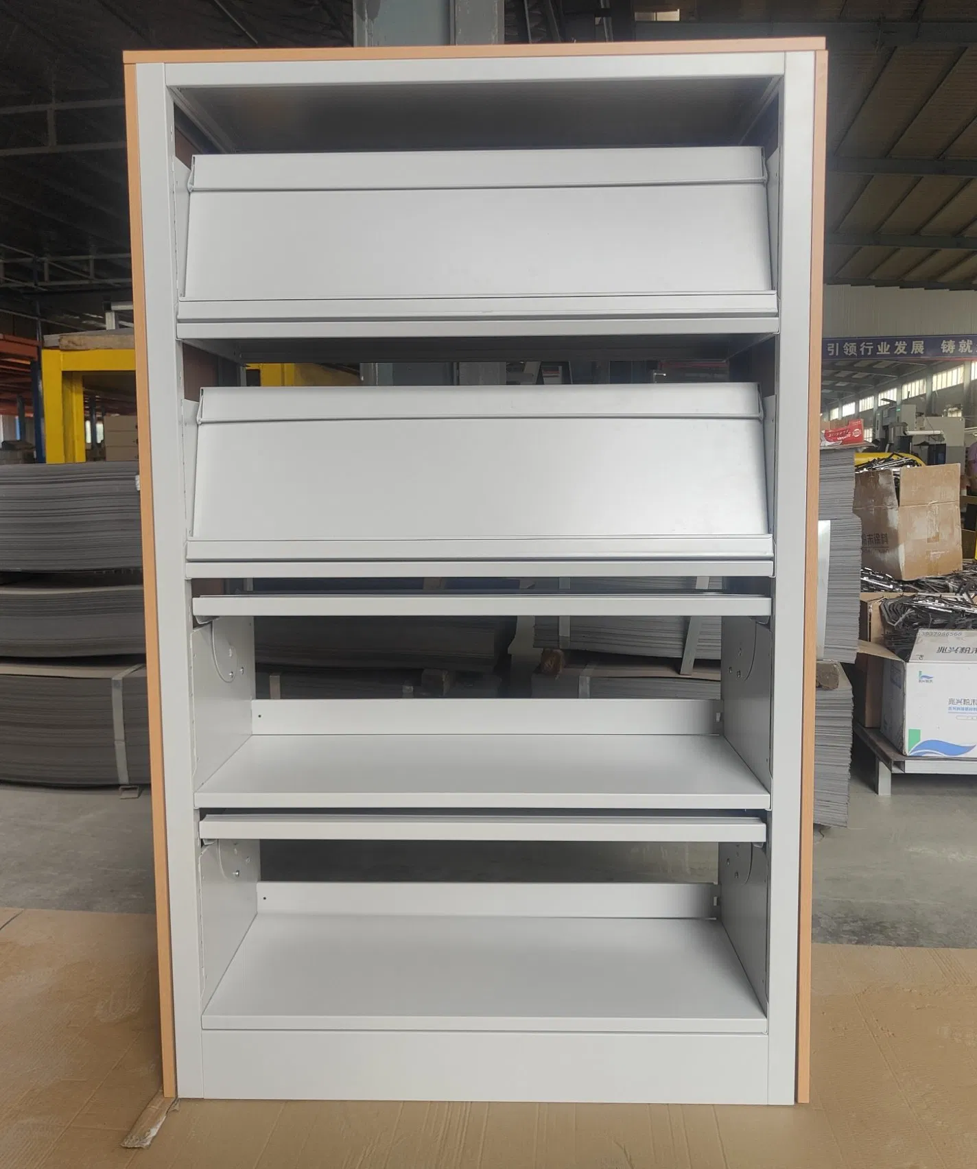 Display Stand Metal Newspaper Shelf Steel Book Storage Rack