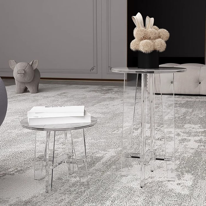 Modern Luxury Counter Height Acrylic Bar Stools for Home Hotel Dining and Bedroom Luxury Furniture for Living Room