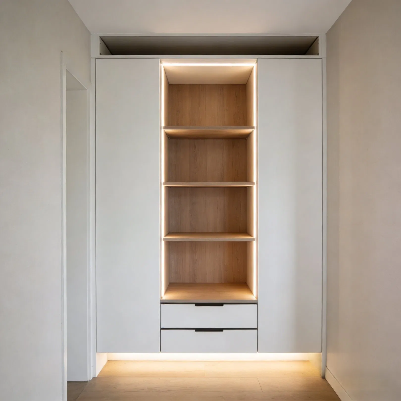 Modern Entryway Shoe Bench with Coat Rack and Storage Cabinet