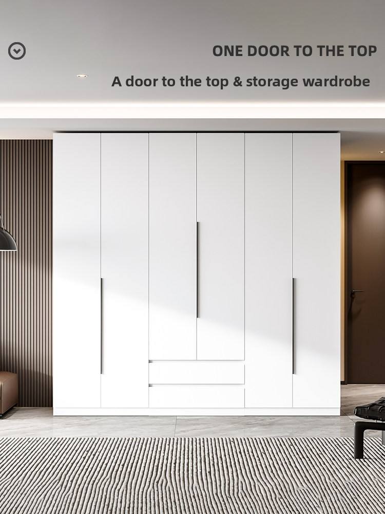Modern Hinged Door Steel Wardrobe Zero Formaldehyde Metal Bedroom Closet Heavy Duty White Steel Cupboard for Home Furniture