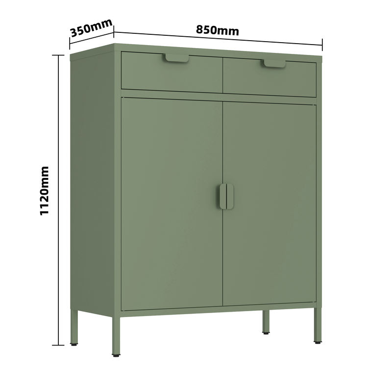 French-Style Classical Metal Dresser Living Room Storage Cabinet Adjustable Height Modern Eco-Friendly with Storage Unit Space