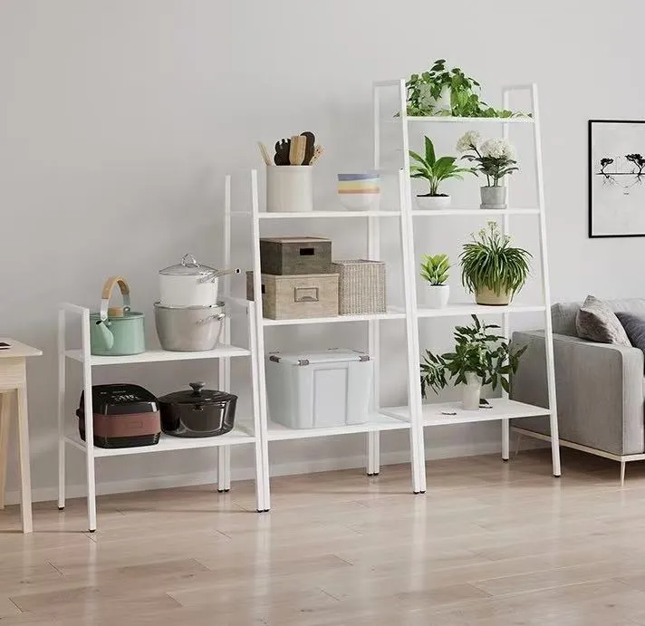 Children's Bookshelf with Ladder Display Shelf Kids Bookcase for Living Room Storage Easy