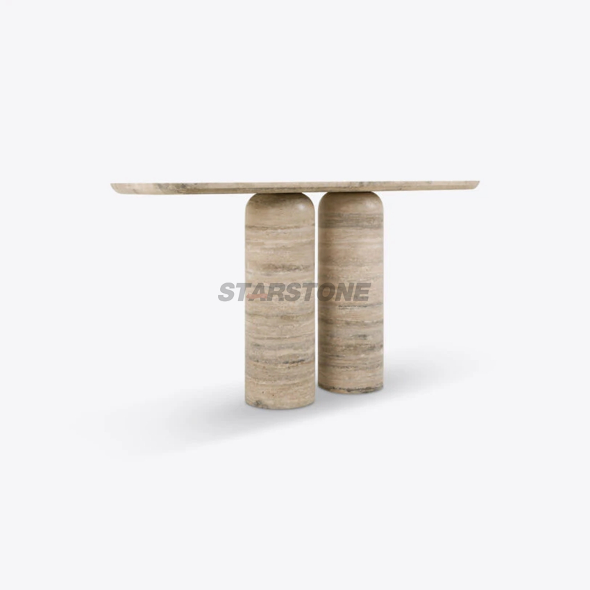 Starround Square/Oval Italy Arabescato White Marble Dining/Coffee Table/Side Table/Console Table/End Table for Hotel Home Restaurant Living Room Stone Furniture